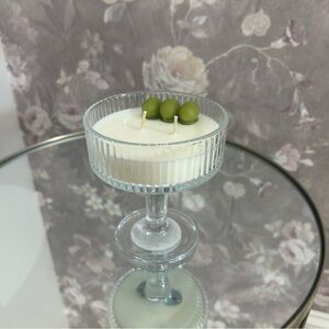 NEW in box 5oz Cocktail Glass Candle Mellow Martini